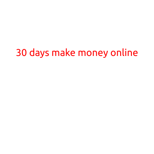 30 Days to Make Money Online: A Beginner's Guide