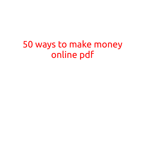 50 Ways to Make Money Online PDF