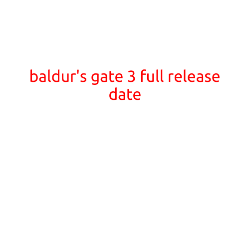 Baldur's Gate 3 Full Release Date Announced