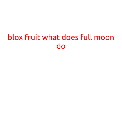 Blox Fruit: What Does Full Moon Do?