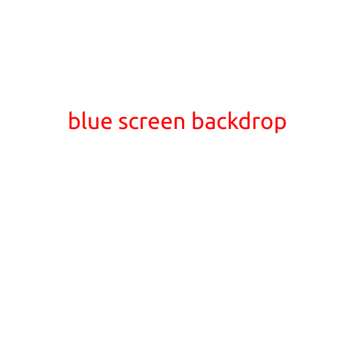 Title: Blue Screen Backdrop: A Staple in Photography and Videography