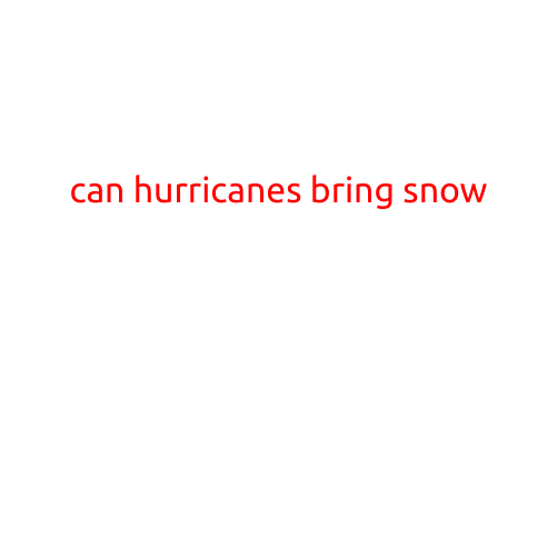 Can Hurricanes Bring Snow?