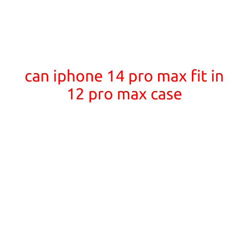 Can iPhone 14 Pro Max Fit in 12 Pro Max Case?