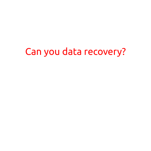 Can You Recover Your Data?