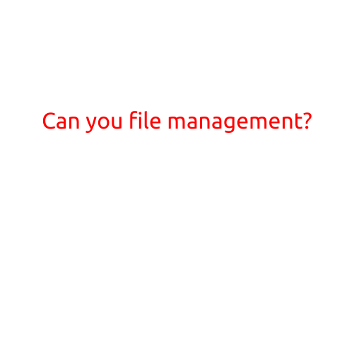 Can You File Management?