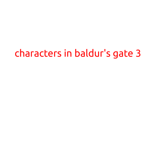 Characters in Baldur's Gate 3