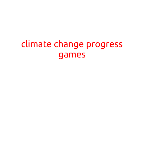 Climate Change Progress Games: Turning Education into Fun and Engagement