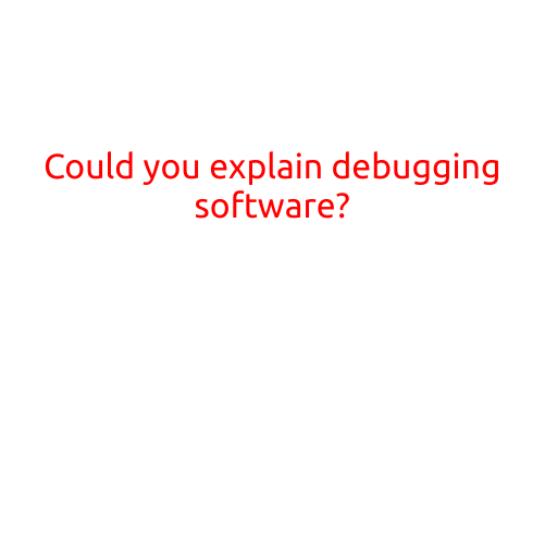 Could You Explain Debugging Software?