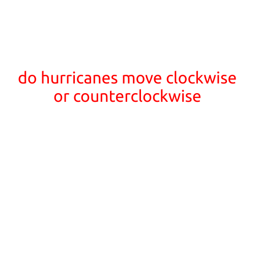 Do Hurricanes Move Clockwise or Counterclockwise?