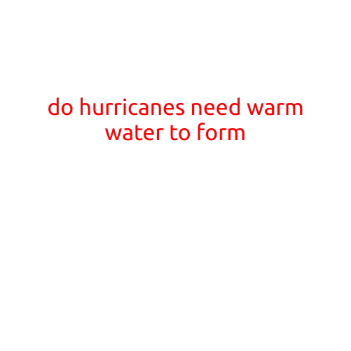 Do Hurricanes Need Warm Water to Form?