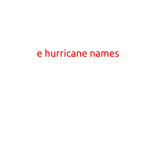 E-The Endless List of Hurricane Names