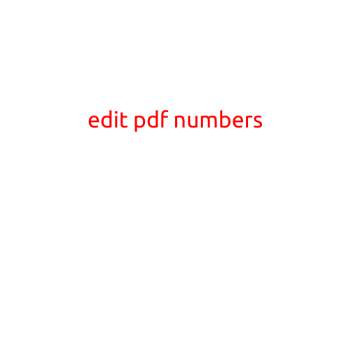 Edit PDF Numbers: A Step-by-Step Guide