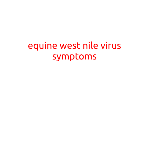 Equine West Nile Virus: Symptoms to Watch For