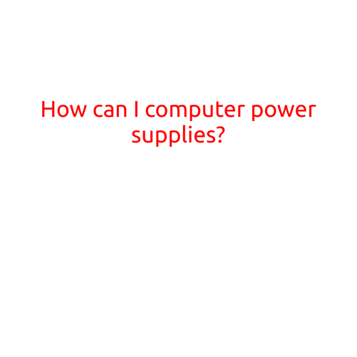 How Can I Compute Power Supplies?