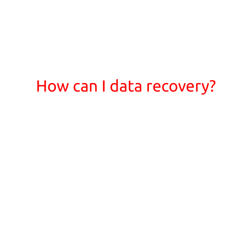 How Can I Do Data Recovery?