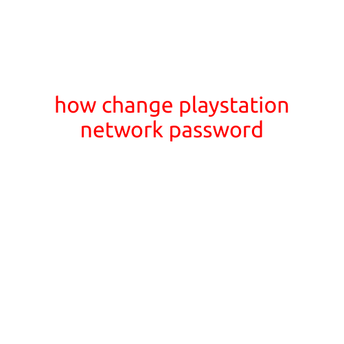 How to Change PlayStation Network (PSN) Password