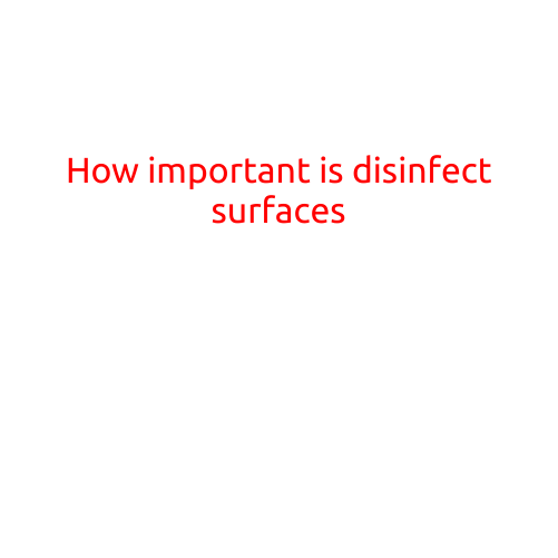 How Important is Disinfecting Surfaces?