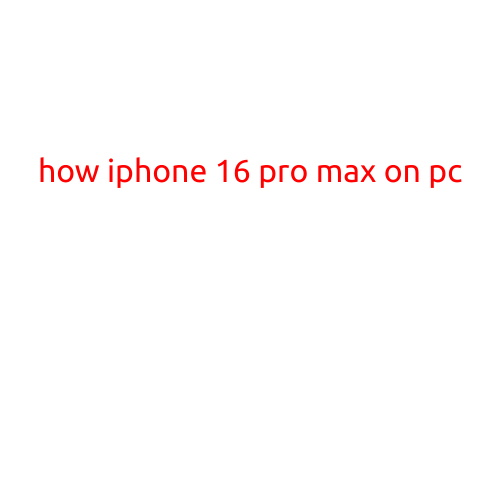 How to Connect iPhone 16 Pro Max to PC