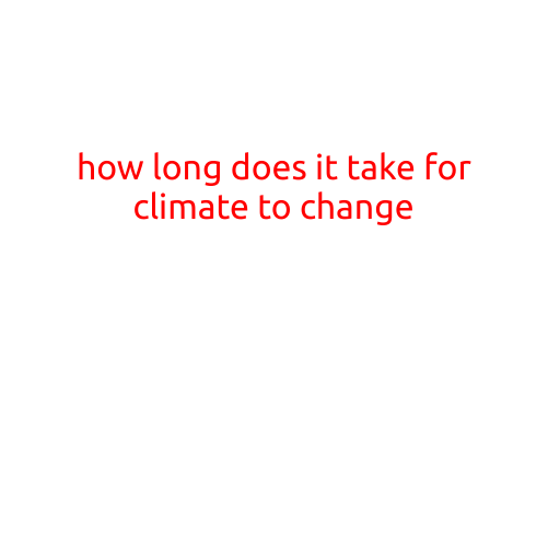 How Long Does it Take for Climate to Change?