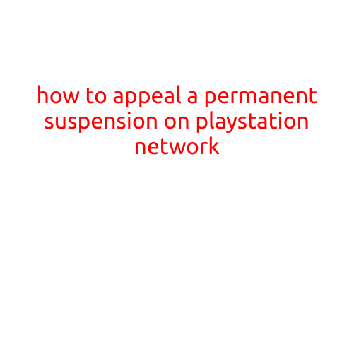 How to Appeal a Permanent Suspension on PlayStation Network