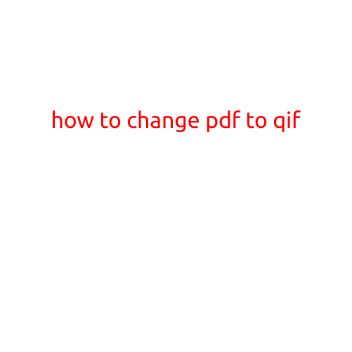 How to Change PDF to QIF