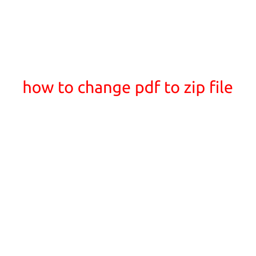 How to Change PDF to ZIP File