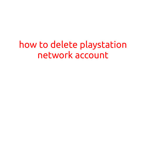 How to Delete PlayStation Network Account