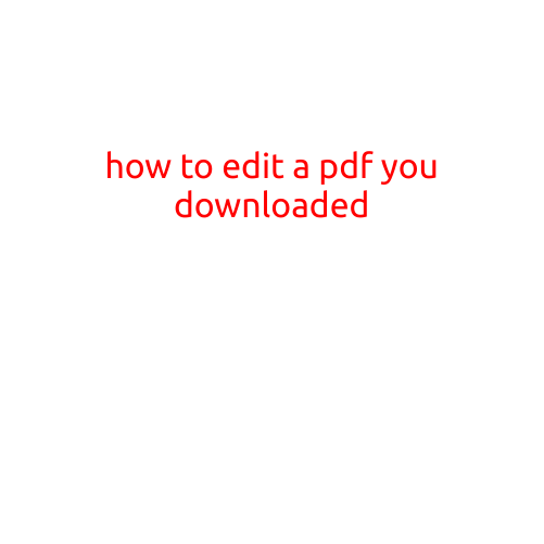 How to Edit a PDF You Downloaded