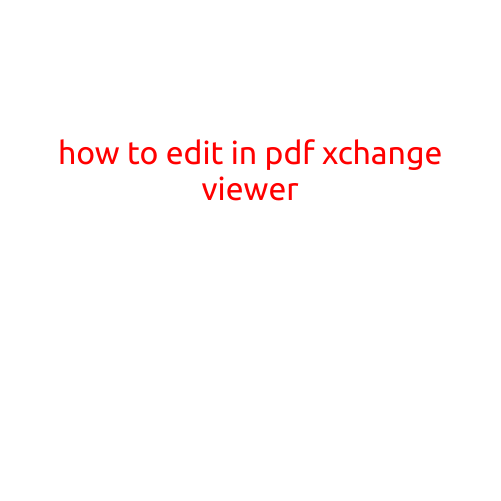 How to Edit in PDF-XChange Viewer