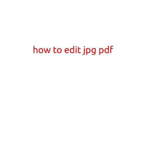 How to Edit a JPG to PDF