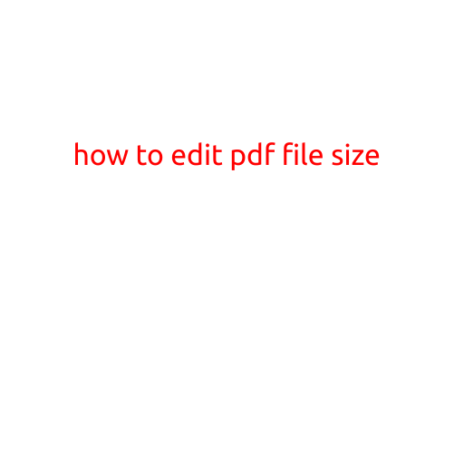 How to Edit PDF File Size