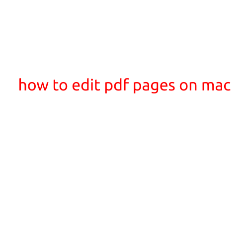 How to Edit PDF Pages on Mac