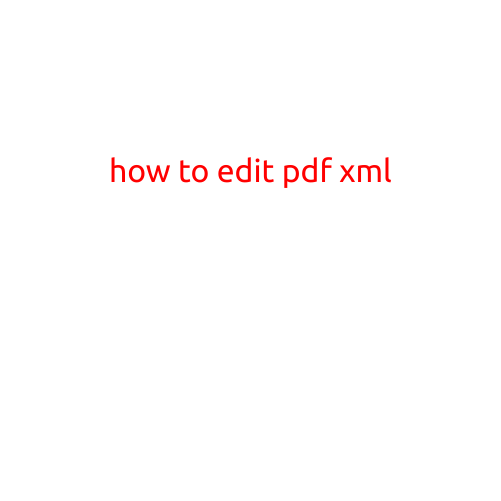 How to Edit PDF XML