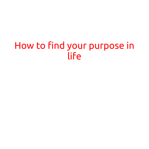 How to Find Your Purpose in Life