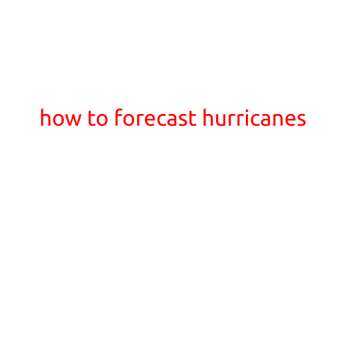 How to Forecast Hurricanes