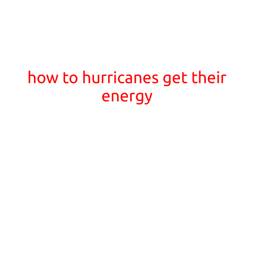 How Hurricanes Get Their Energy