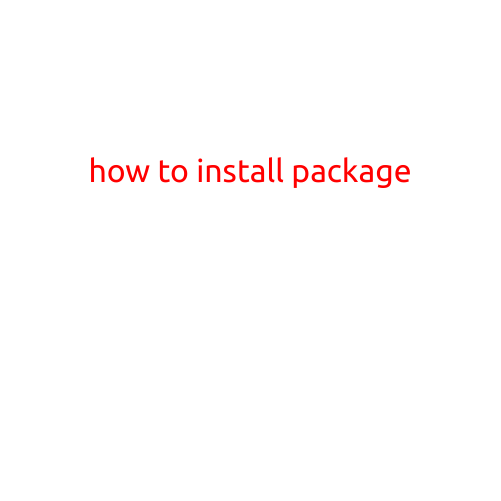 How to Install a Package