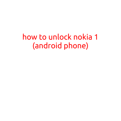 How to Unlock Nokia 1 (Android Phone)