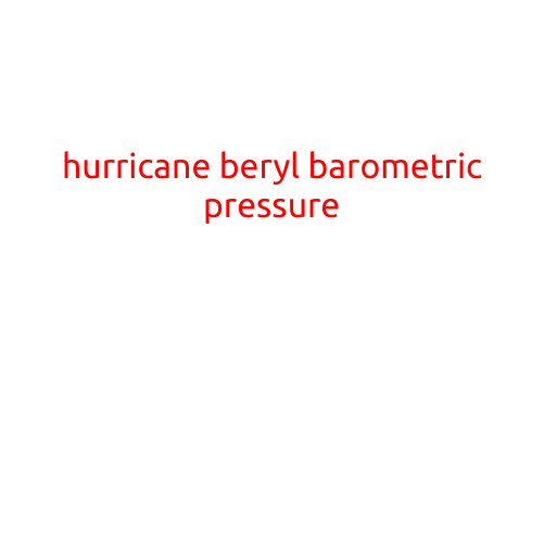 Hurricane Beryl's Barometric Pressure: A Look at the Storm's Intensity