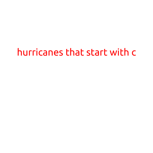 Hurricanes That Start with C: A List of Notorious Storms