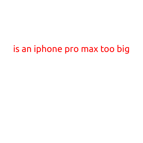 Is an iPhone Pro Max Too Big?