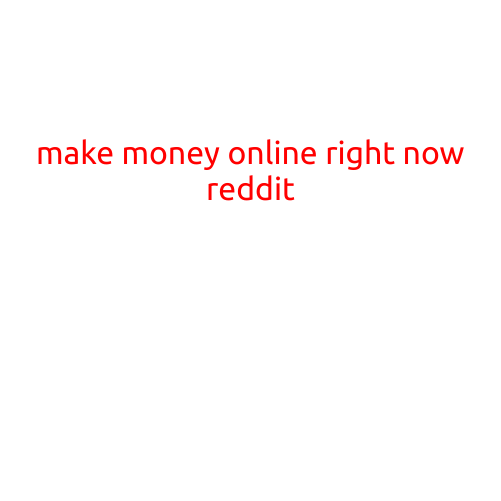 Make Money Online Right Now: Proven Strategies from Reddit