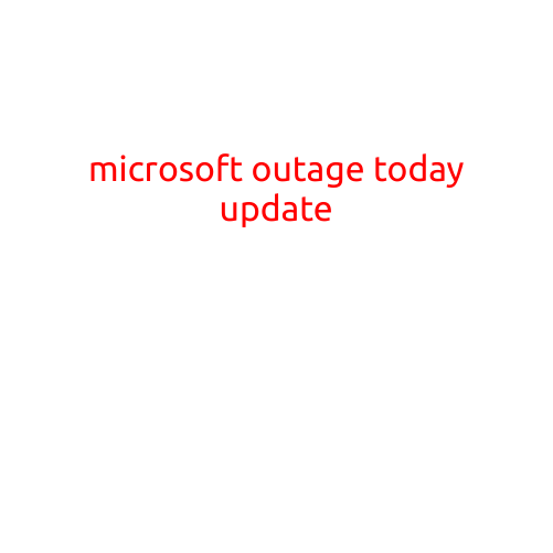 Microsoft Outage Today Update: Service Disruptions Affecting Users Worldwide