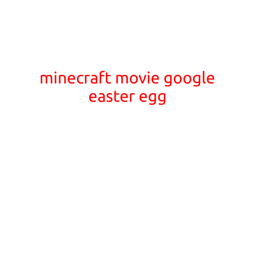 Minecraft Movie: Google Easter Egg