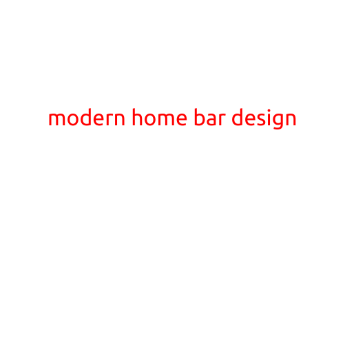 Modern Home Bar Design: Crafting the Perfect Space for Socializing