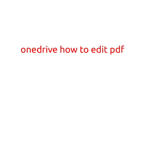 OneDrive: How to Edit PDF Files