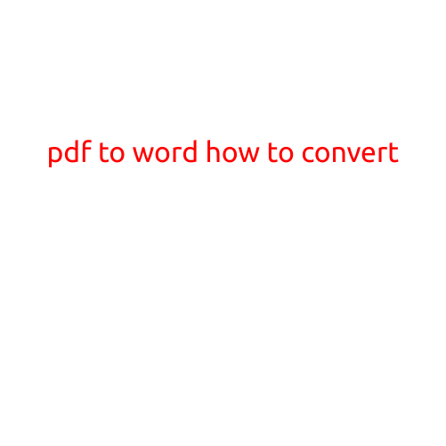 PDF to Word: How to Convert