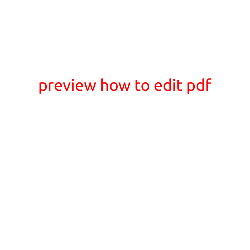 Preview: How to Edit a PDF