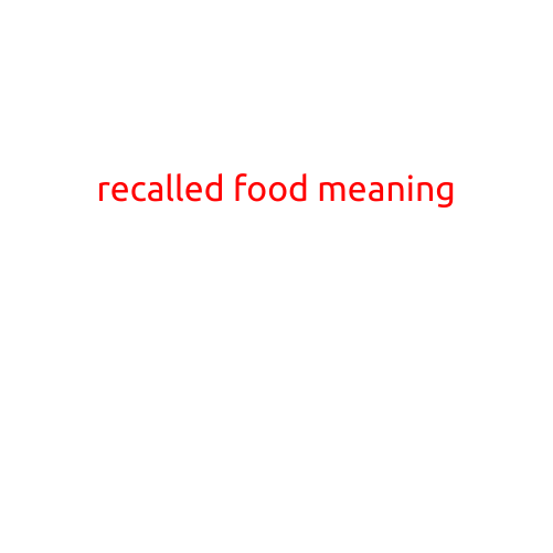 Recalled Food Meaning: Understanding the Importance of Food Recall