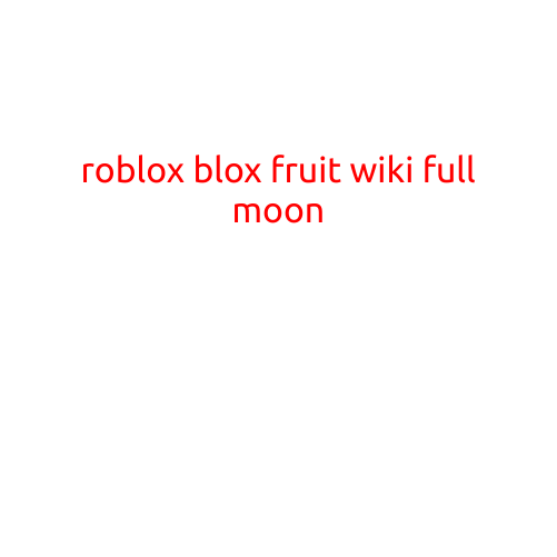 Roblox Blox Fruits Wiki: Full Moon